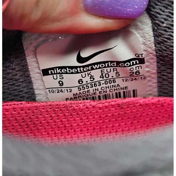 Nike Air Max Plus Womens Sneakers Size 9 Gray Pink Running Athletic 555363-006 - Picture 10 of 11